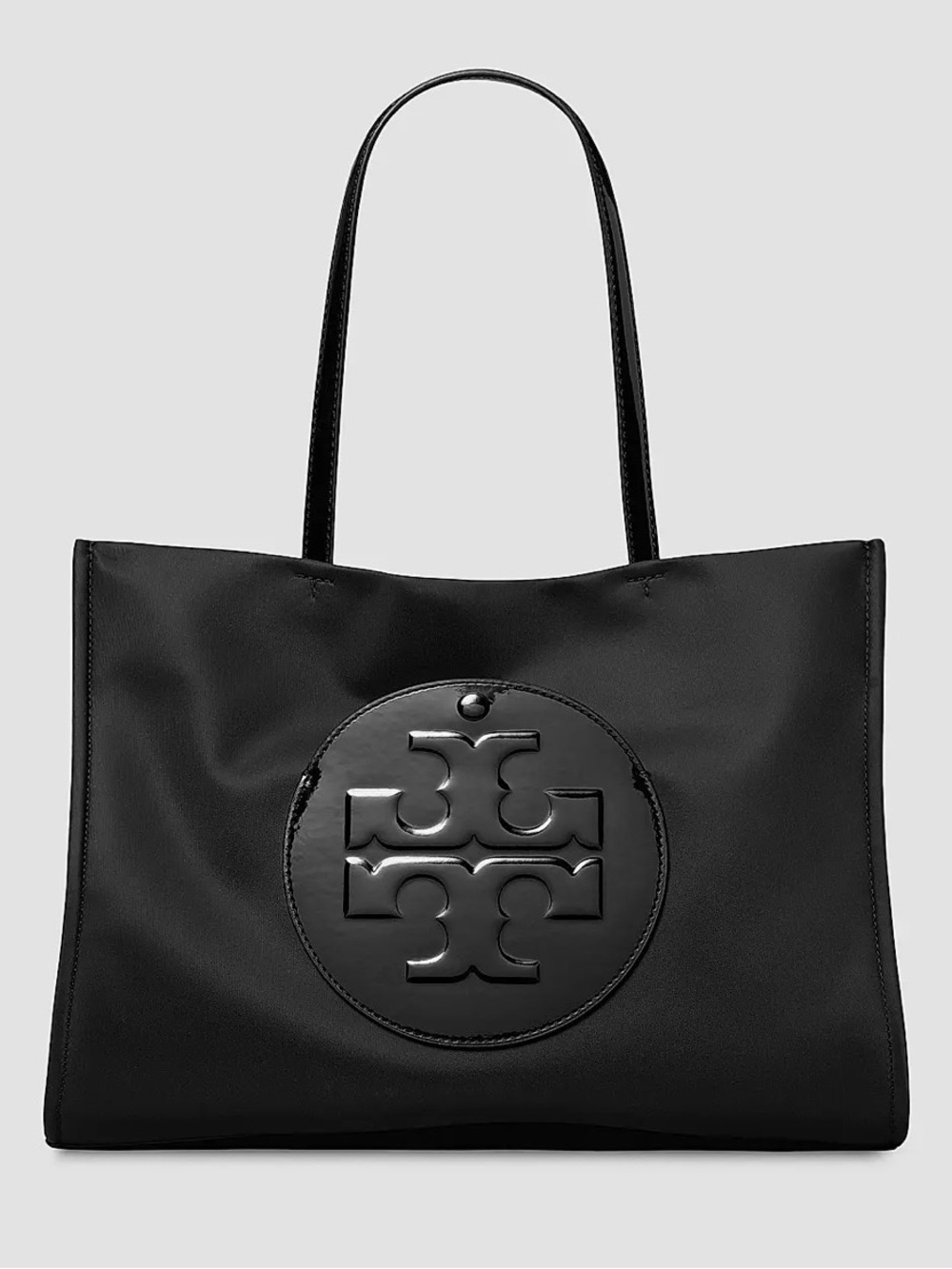 Tory Burch Black Logo Nylon Tote